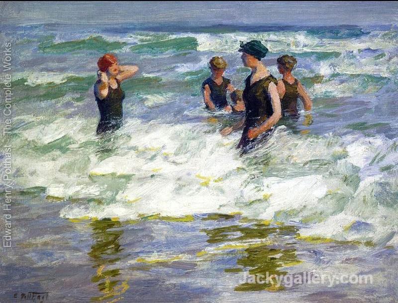 Bathers in the Surf I by Edward Henry Potthast paintings reproduction